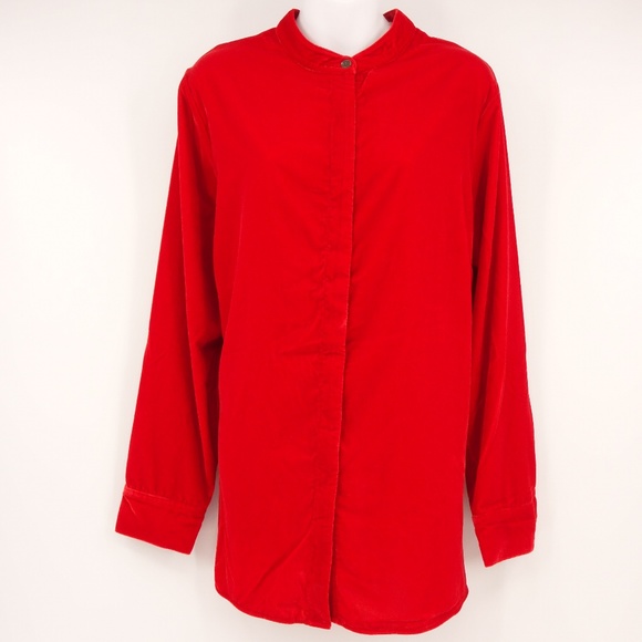 Soft Surroundings Tops - NEW SOFT SURROUNDINGS Red Velvet Montaigne Shirt